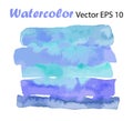 Blue Vector Watercolor Abstract Background. Hand Painted watercolour Element of Design. Illustration isolated on white Royalty Free Stock Photo