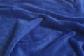 Blue velvet fabric background texture Royalty Free Stock Photo