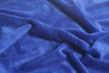 Blue velvet fabric background texture Royalty Free Stock Photo