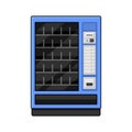 Blue Vending Machine on White Background. Vector