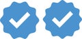 Blue Verified Badge icon, Verified check mark, Blue tick