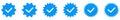 Blue verified badge icons