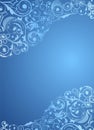 Blue vertical floral background