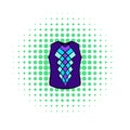 Blue vest icon, comics style