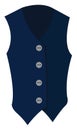 Blue vest, illustration, vector