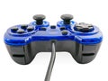Blue video game controller Royalty Free Stock Photo