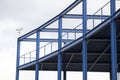 Blue Viewing Platform with Steel Girders Royalty Free Stock Photo