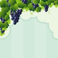 Blue vine grape cutout frame