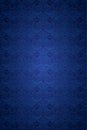 Blue vintage background, royal with classic Baroque pattern