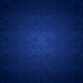 blue vintage background, royal with classic Baroque pattern