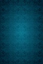 Blue vintage background, royal with classic Baroque pattern