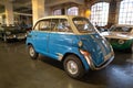 blue vintage BMW Isetta 300, retro german car 1959, Oldtimer car collection, retro-style, evoking sense of nostalgia and Royalty Free Stock Photo