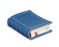 Blue vintage book with bookmark Royalty Free Stock Photo