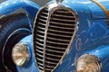 Blue vintage classic car for sale at auction Royalty Free Stock Photo