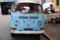 Blue Vintage Minibus Volkswagen Type 2 Van