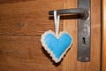 Blue vintage romantic heart