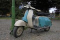 Blue Vintage scooter in Argentina Royalty Free Stock Photo