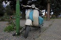 Blue Vintage scooter in Argentina Royalty Free Stock Photo