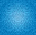 Blue wallpaper background design with decorative flowers Royalty Free Stock Photo