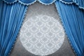 Blue vintage stage Royalty Free Stock Photo