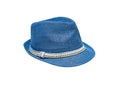 Blue vintage straw children hat fasion