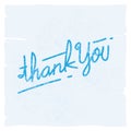 Vintage Thank You Icon Vector Illustration Doodle