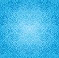 Blue vintage vector decorative flowers background Royalty Free Stock Photo