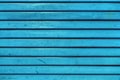 Blue vintage wooden boards in overlap cladding pattern