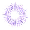 Blue and violet abstract halftone explosion, star, fireworks