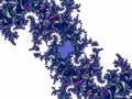 Blue violet circles, plasma, virus, spirals, futuristic surreal abstract background, graphics