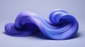 Blue Violet 3D Silky Waves, abstract illustration