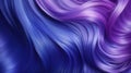 Blue Violet 3D Silky Waves, abstract illustration Royalty Free Stock Photo