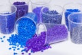 Blue and violet polmyer resin Royalty Free Stock Photo