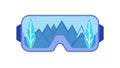 Blue Virtual Reality Goggles Icon, vector design Generative AI Royalty Free Stock Photo