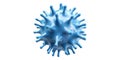Blue Virus Illustration Isolated on Transparent Background Royalty Free Stock Photo