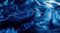 Blue viscous liquid creating abstract waves and ripples Royalty Free Stock Photo