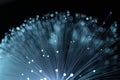 blue vivid optic fiber Royalty Free Stock Photo