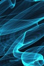 Blue voile fabric on black background Royalty Free Stock Photo