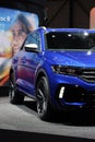 Blue Volkswagen T-Roc car in Geneva International Motor Show GIMS 2019 Royalty Free Stock Photo