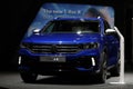 Blue Volkswagen T-Roc car in Geneva International Motor Show GIMS 2019 Royalty Free Stock Photo