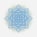 Blue volumetric New Year`s snowflake