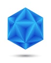 Blue volumetric shape