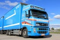 Blue Volvo FH12 500 Long Haulage Truck Royalty Free Stock Photo