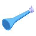 Blue vuvuzela icon isometric vector. Soccer trumpet Royalty Free Stock Photo