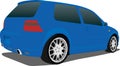 Blue VW GTI Royalty Free Stock Photo