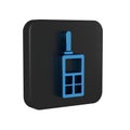 Blue Walkie talkie icon isolated on transparent background. Portable radio transmitter icon. Radio transceiver sign Royalty Free Stock Photo