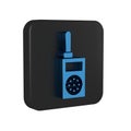 Blue Walkie talkie icon isolated on transparent background. Portable radio transmitter icon. Radio transceiver sign