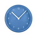 Blue wall clock face isolated on white Royalty Free Stock Photo