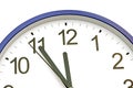 Blue wall clock Royalty Free Stock Photo