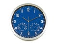 Blue wall clock Royalty Free Stock Photo